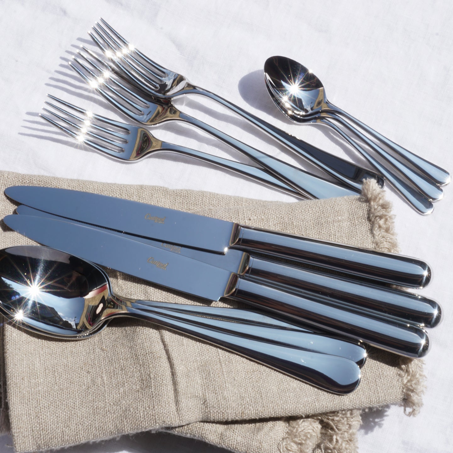Cutipol Atlantico Polished Silver 24-Piece Cutlery Set