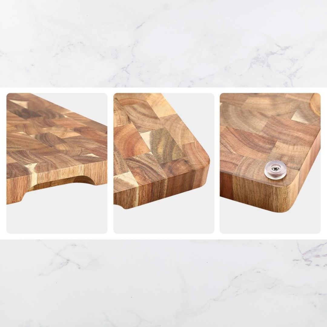 Planche à découper avec design en grain de bout
