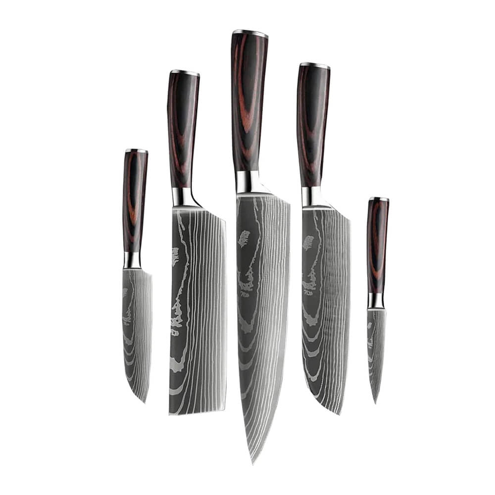 Set de couteaux de cuisine - Lames en acier inoxydable Set de couteaux de chef