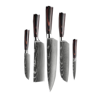 Set de couteaux de cuisine - Lames en acier inoxydable Set de couteaux de chef