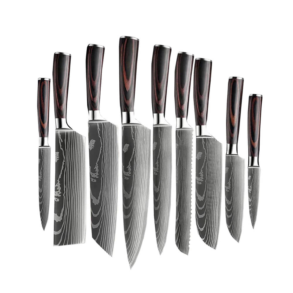 Set de couteaux de cuisine - Lames en acier inoxydable Set de couteaux de chef