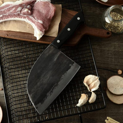 Couteau de chef serbe fait à la main et couperet à viande