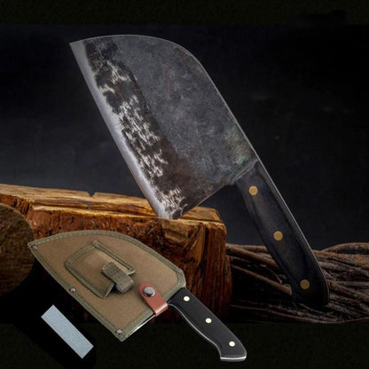 Couteau de chef serbe fait à la main et couperet à viande