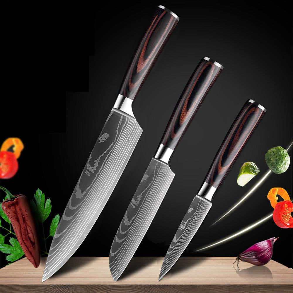Set de couteaux de cuisine - Lames en acier inoxydable Set de couteaux de chef