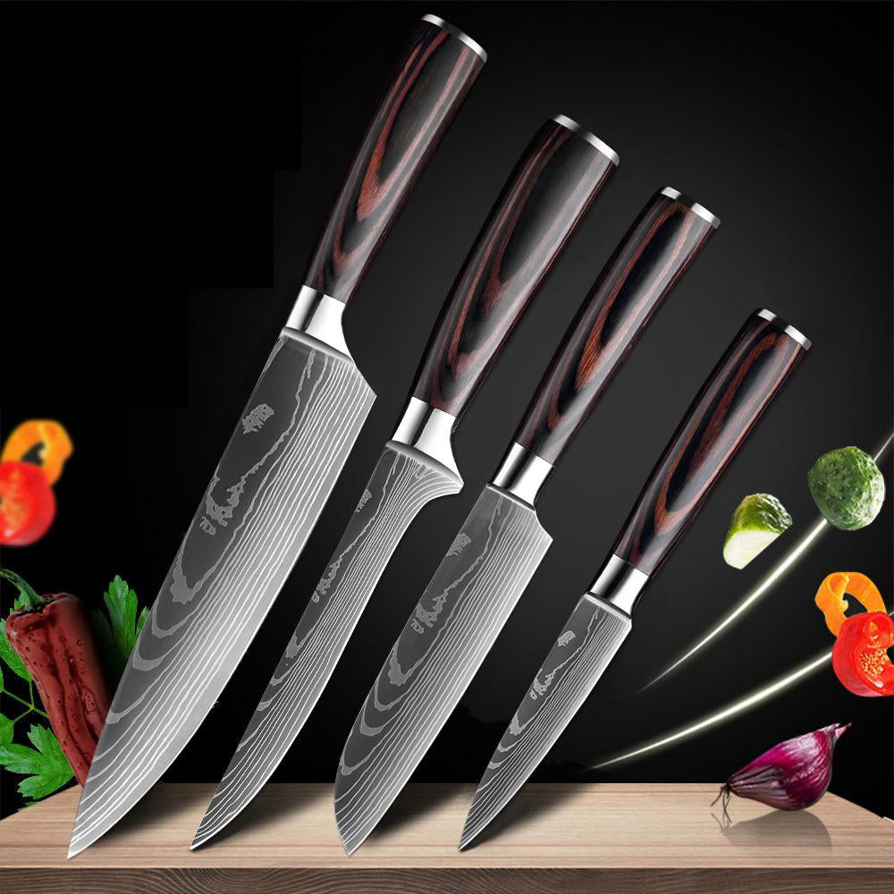 Set de couteaux de cuisine - Lames en acier inoxydable Set de couteaux de chef
