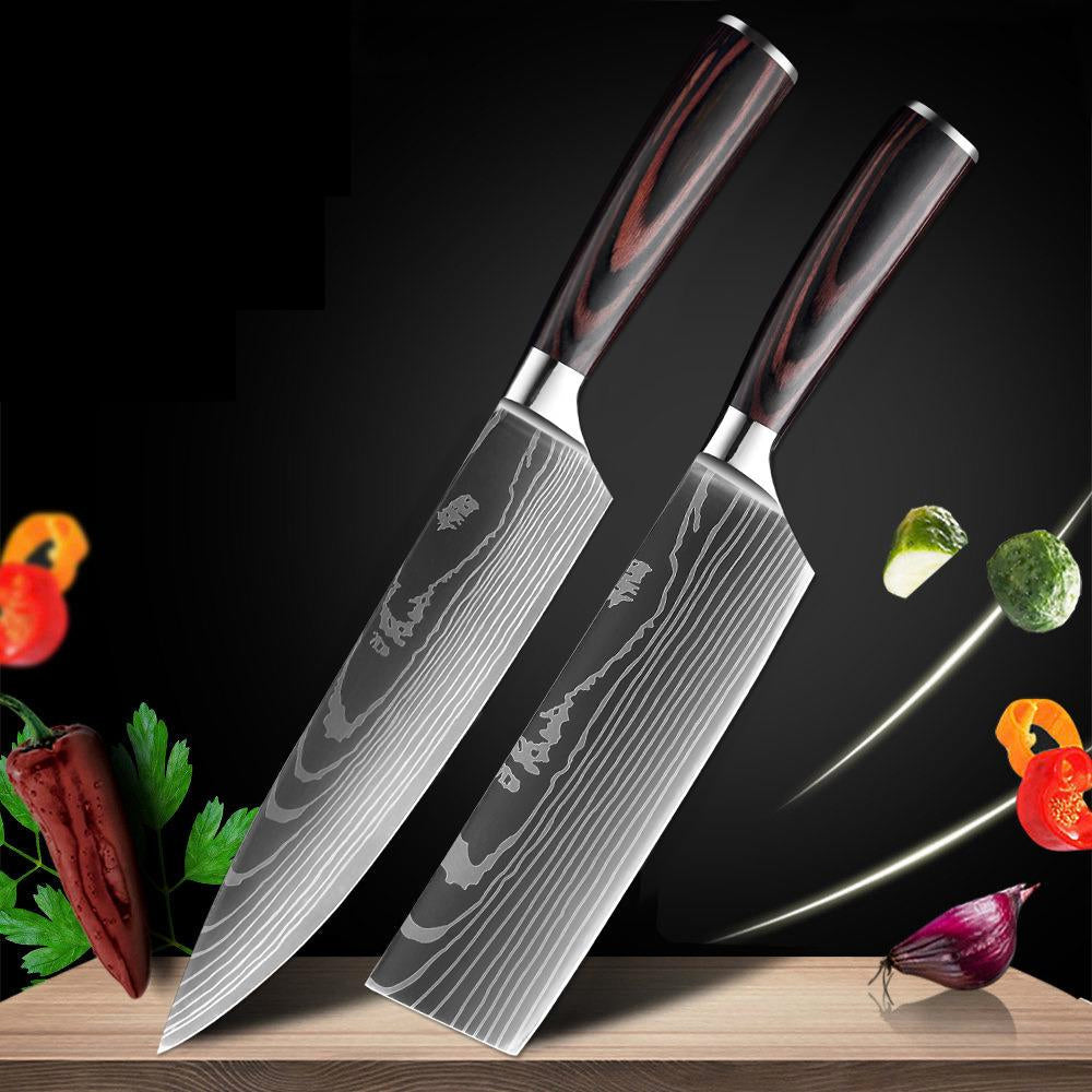Set de couteaux de cuisine - Lames en acier inoxydable Set de couteaux de chef