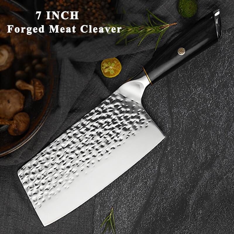 Couteau chinois à viande - couteau forgé de 7 pouces