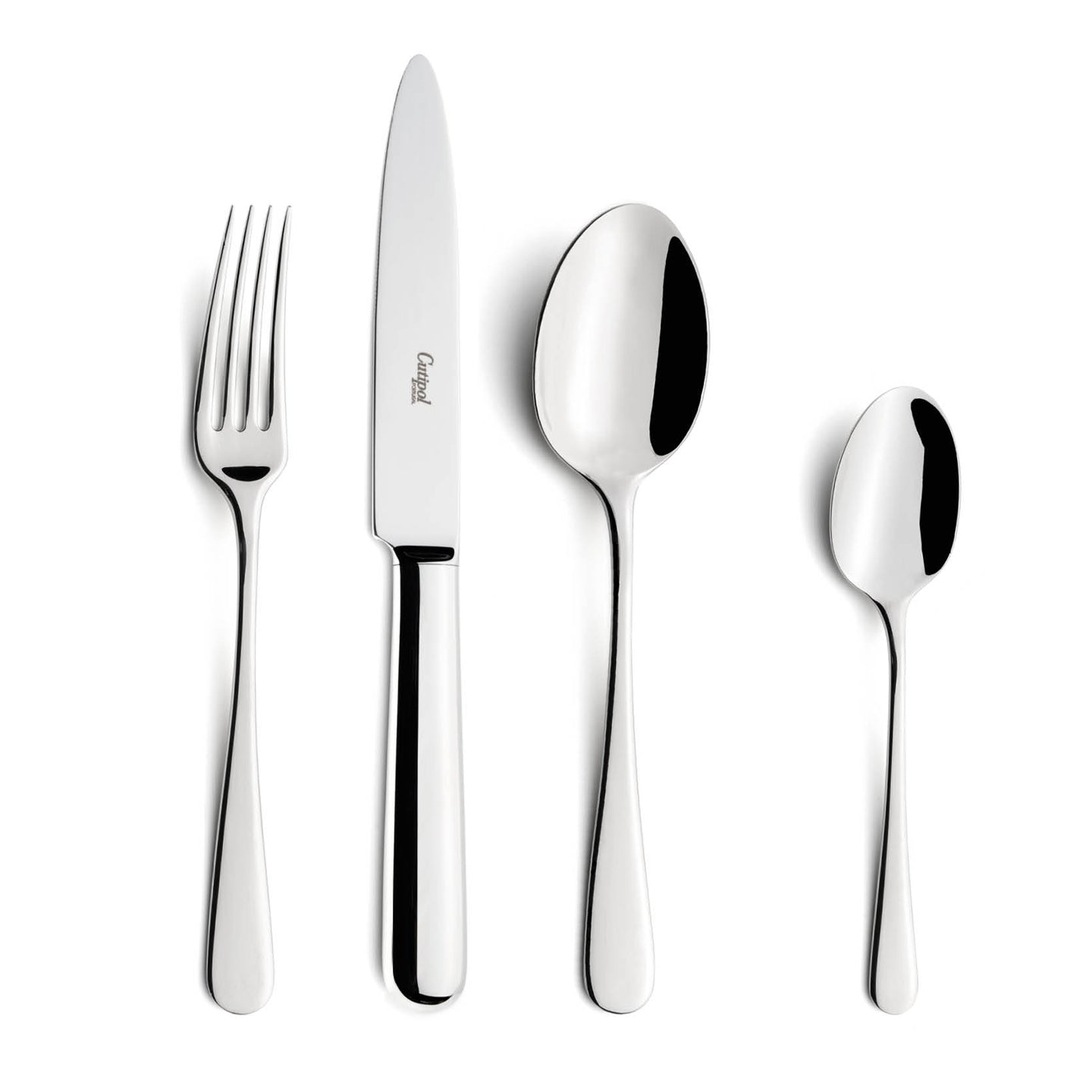 Polished Silver Cutlery Set by Cutipol Atlantico