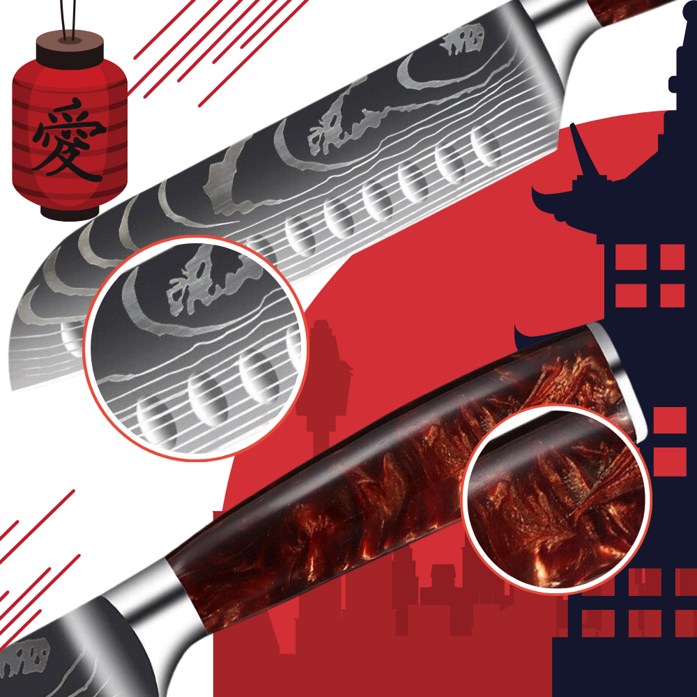 Série de couteaux japonais Terre de Feu

 - Ozerty