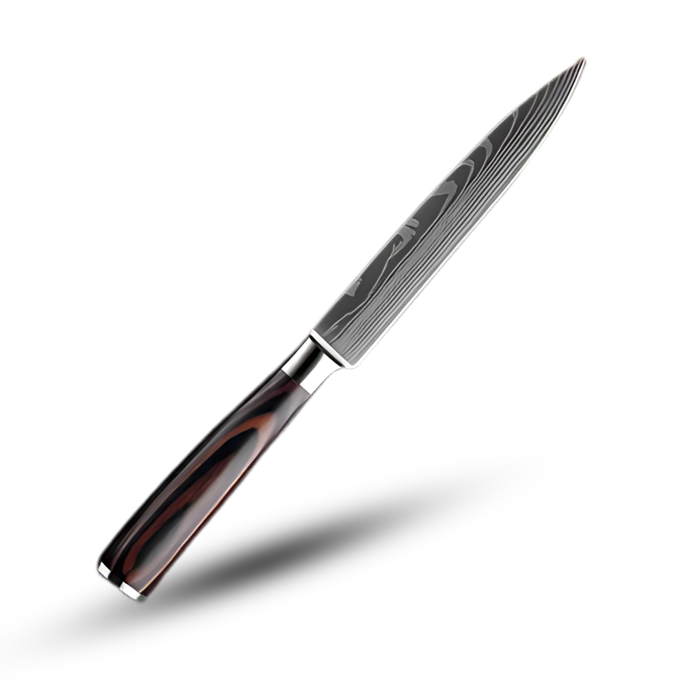 Couteau japonais en bois de Pakka -Shotoh - Couteau utilitaire 12 cm - Ozerty