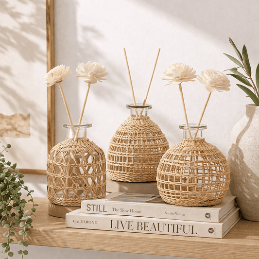 Haven Woven Glass Home Decor Accent Vase with stylish urban design