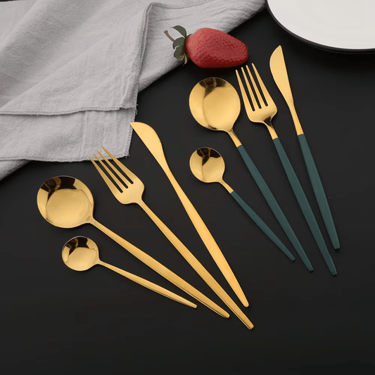Modern Gold Cutlery Set - Urban Jiko