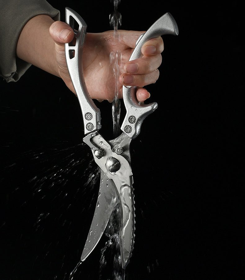 Ciseaux de cuisine polyvalents en acier inoxydable pour usage intensif
