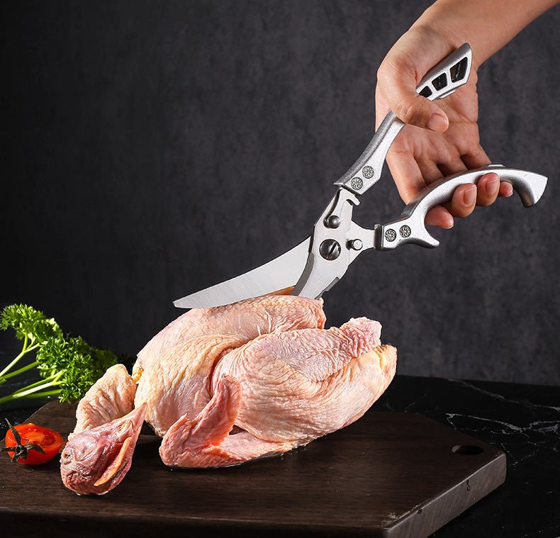 Ciseaux de cuisine polyvalents en acier inoxydable pour usage intensif