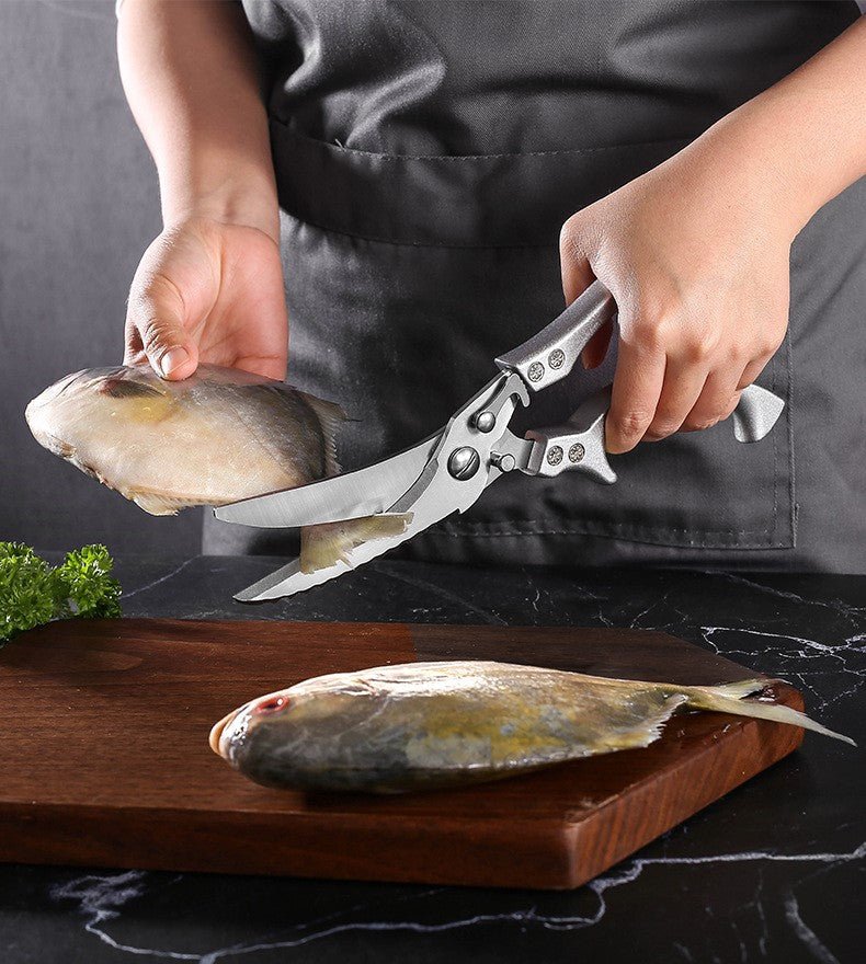 Ciseaux de cuisine polyvalents en acier inoxydable pour usage intensif