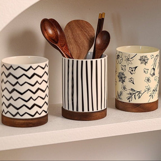Nordic Ceramic Utensil Holder - Urban Jiko