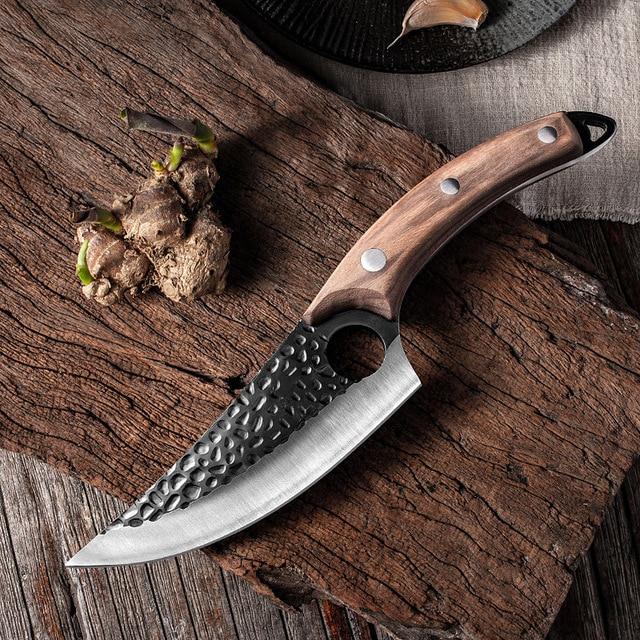 Huusk - Couteau à désosser artisanal Huusk avec étui en cuir