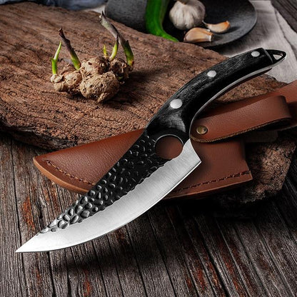 Huusk - Couteau à désosser artisanal Huusk avec étui en cuir