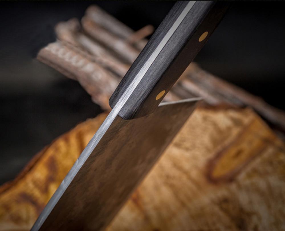 Couteau de chef serbe fait à la main et couperet à viande