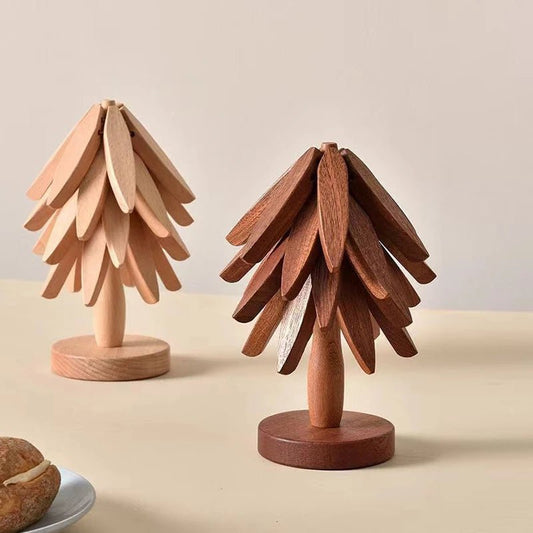 Handcrafted Wooden Trivet Tree for kitchen home decor by Urban Jiko
